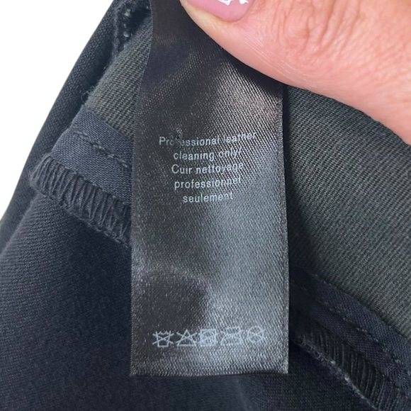 Rag & Bone - “Simone” Stretch, Ankle Pant with Lamb Leather Sides - Size 2 Black - Picture 15 of 15